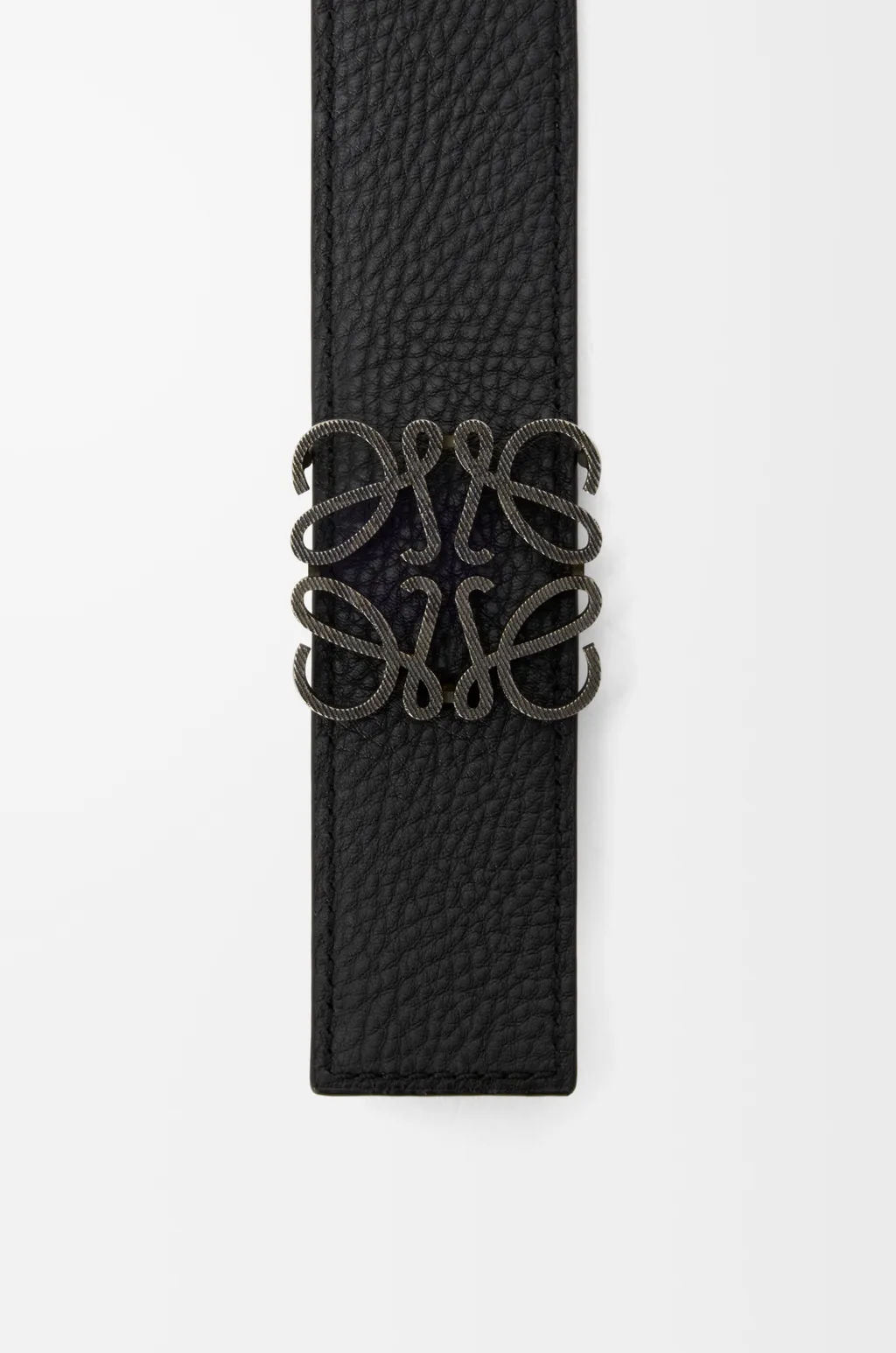 Reversible Anagram Belt In Supple Grained Calfskin