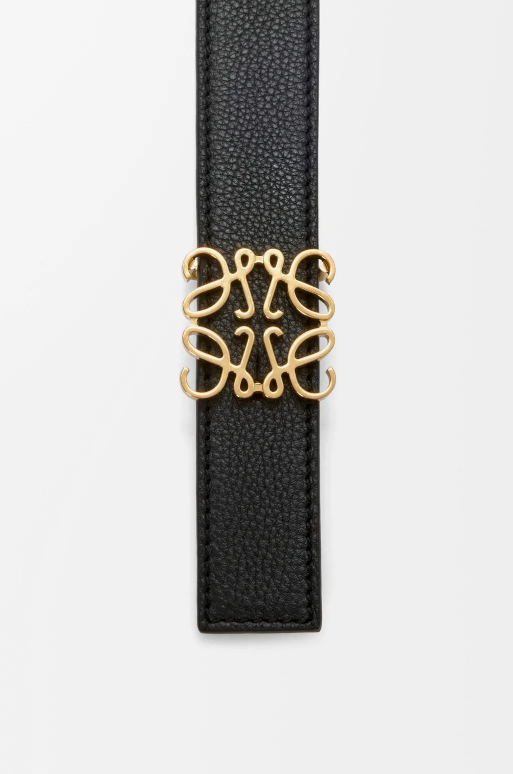 Reversible Anagram Belt In Supple Grained Calfskin