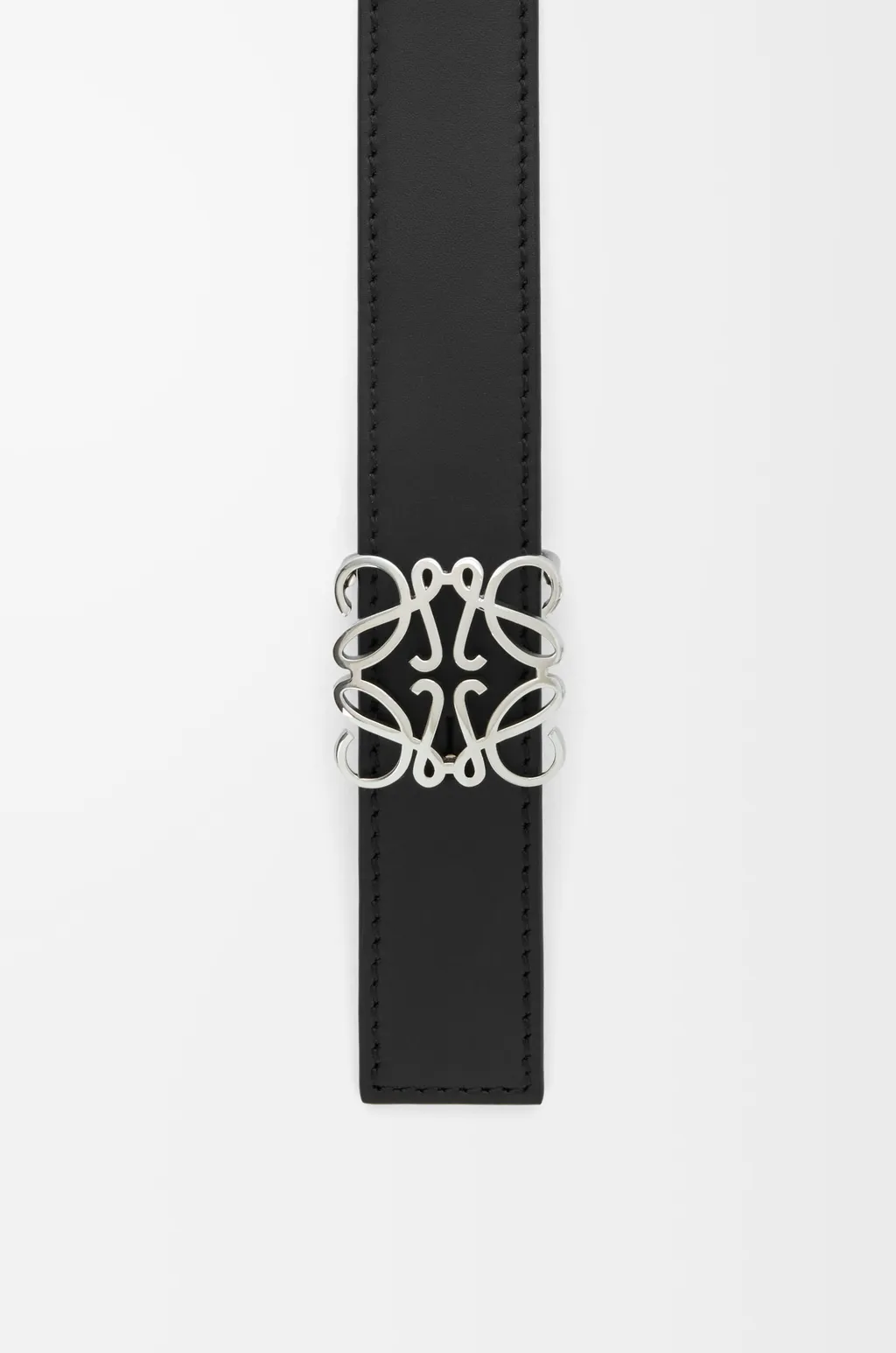 Reversible Anagram Bombé Belt In Smooth Calfskin