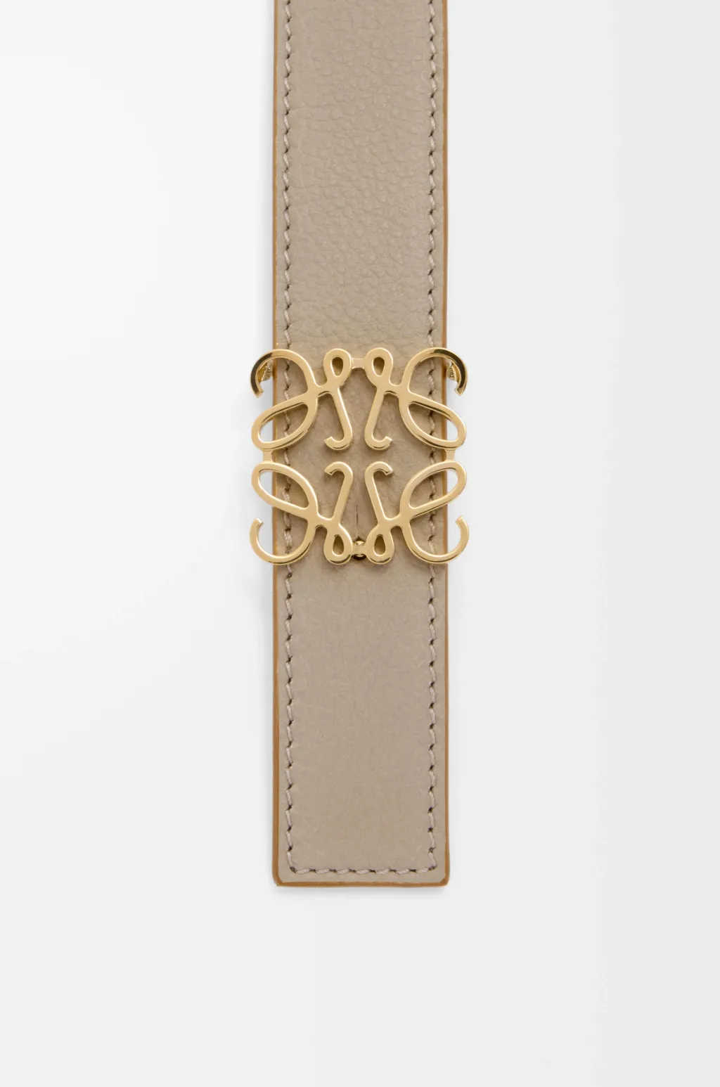 Reversible Anagram Belt In Supple Grained Calfskin