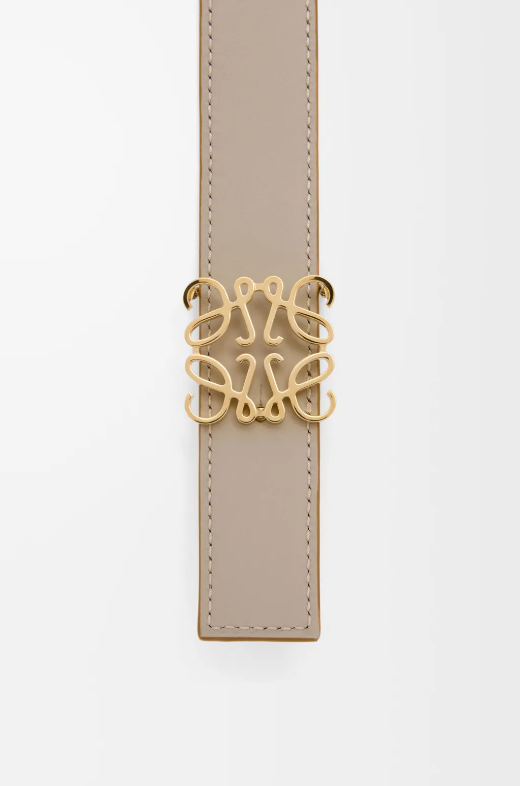 Reversible Anagram Belt In Supple Grained Calfskin