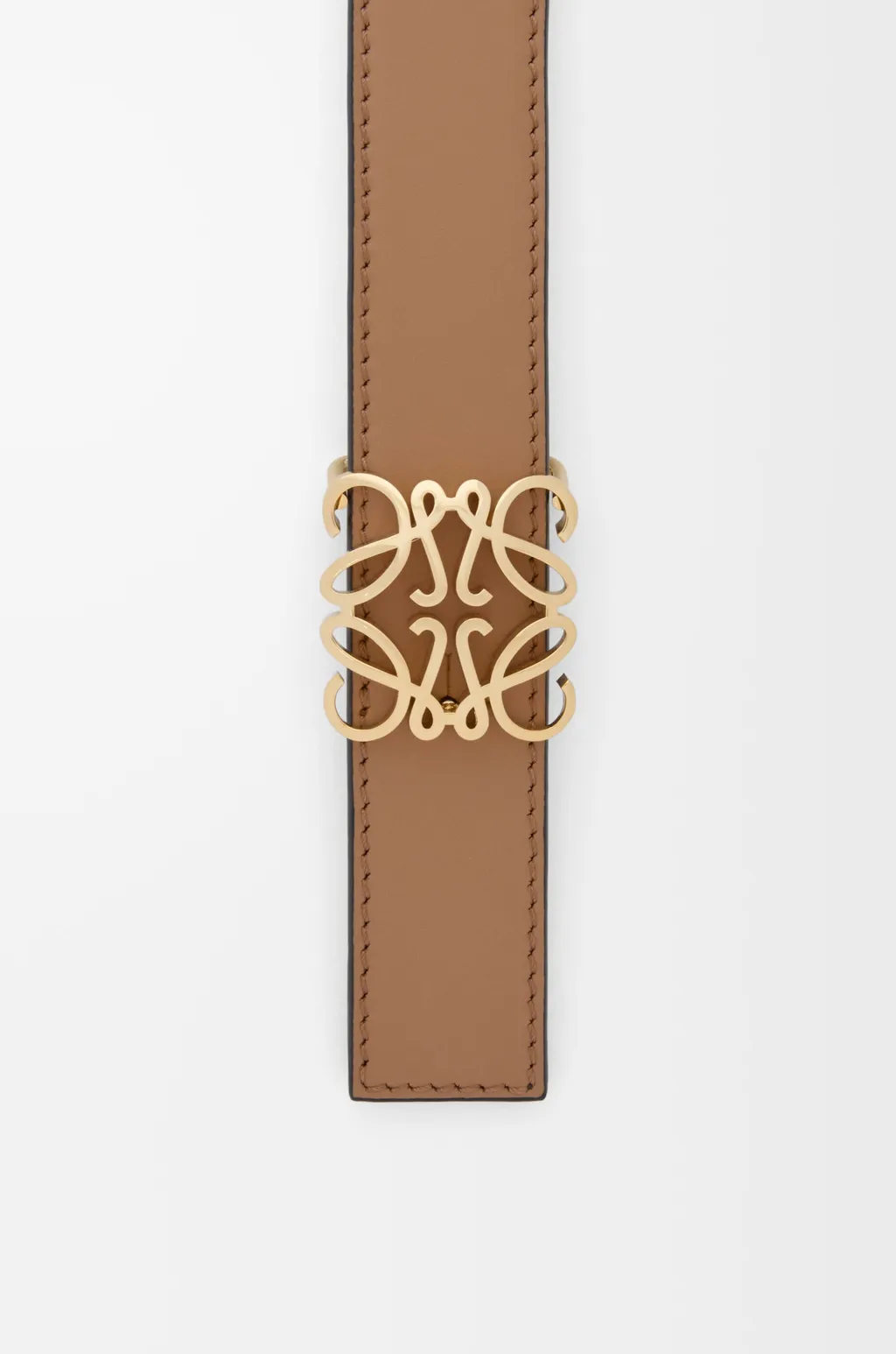Reversible Anagram Bombé Belt In Smooth Calfskin