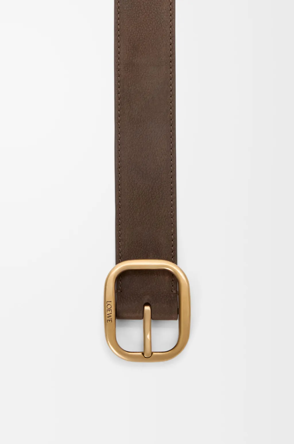 Rounded Soft Belt In Nubuck