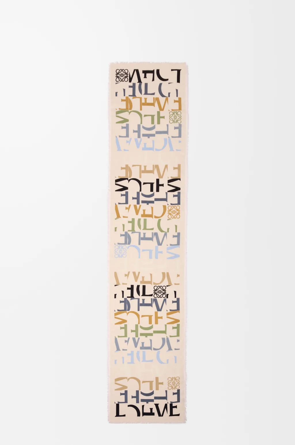 Scarf In Wool, Silk And Cashmere Blend