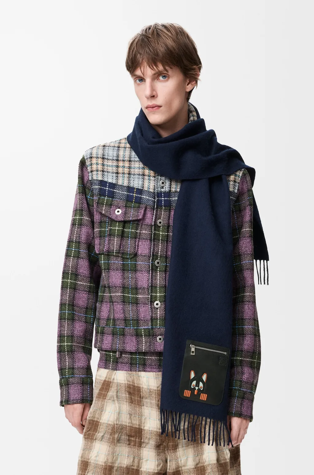 Scarf In Wool And Cashmere
