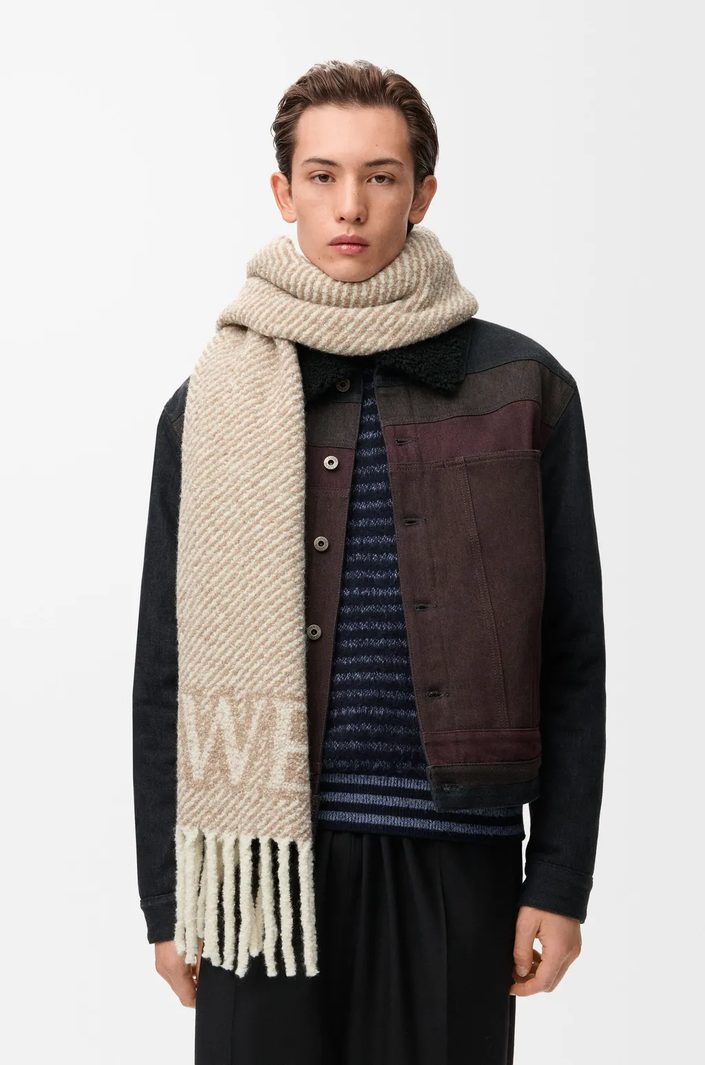 Loewe Scarf In Alpaca And Wool Blend