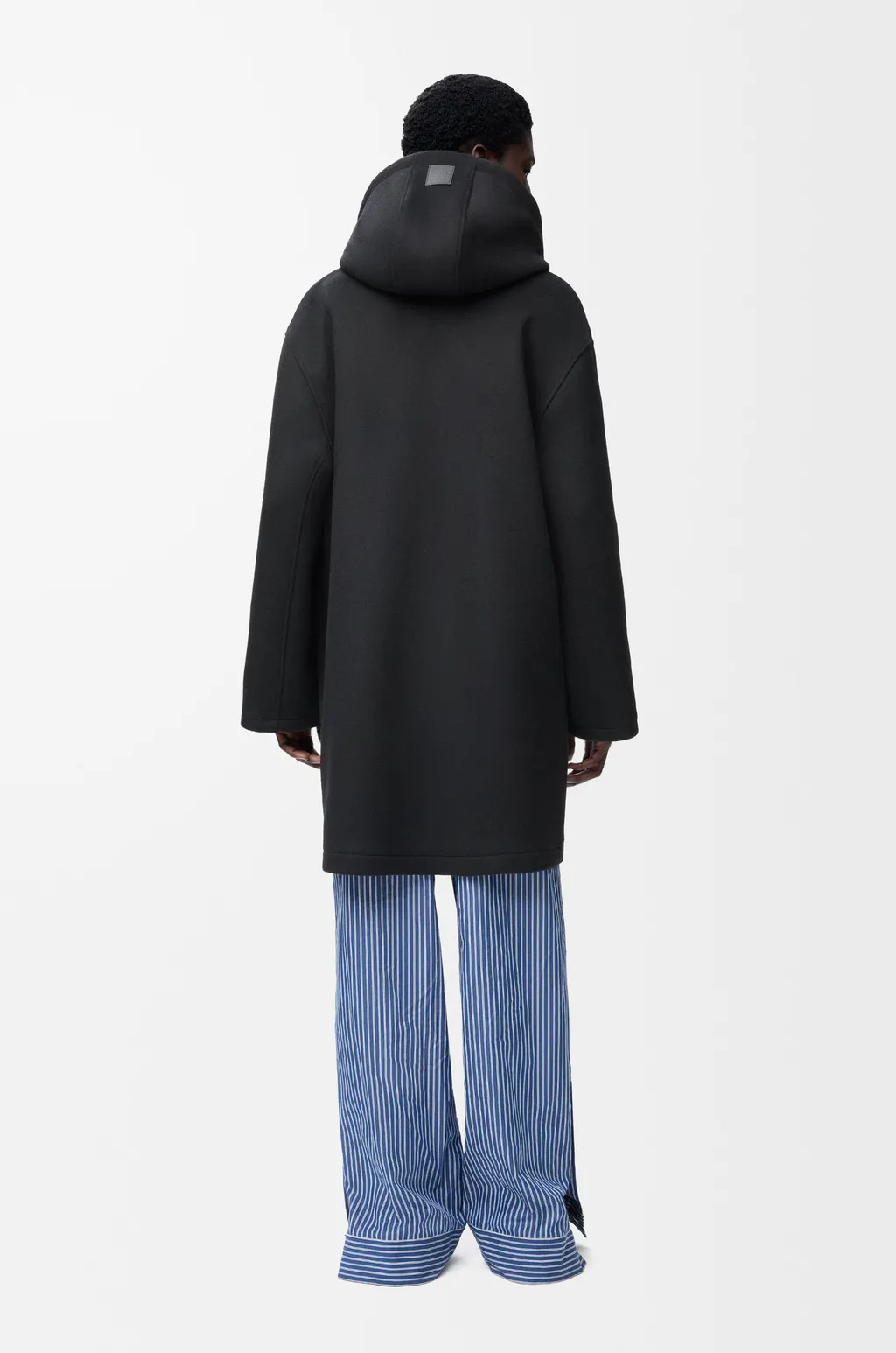 Hooded Coat In Wool