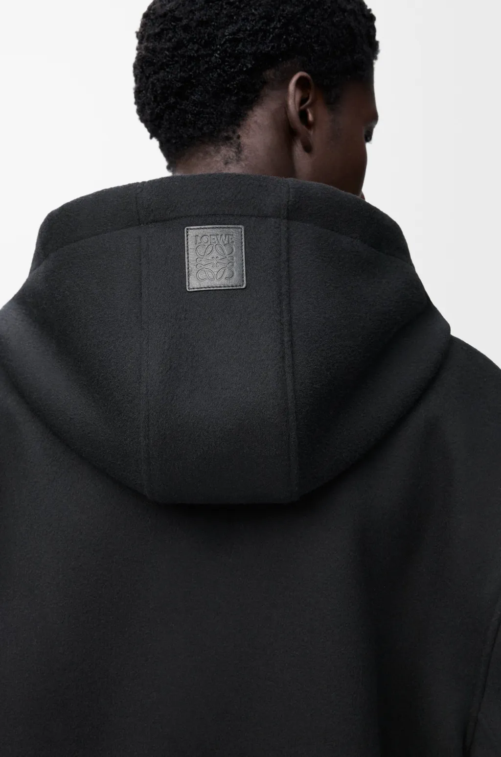 Hooded Coat In Wool