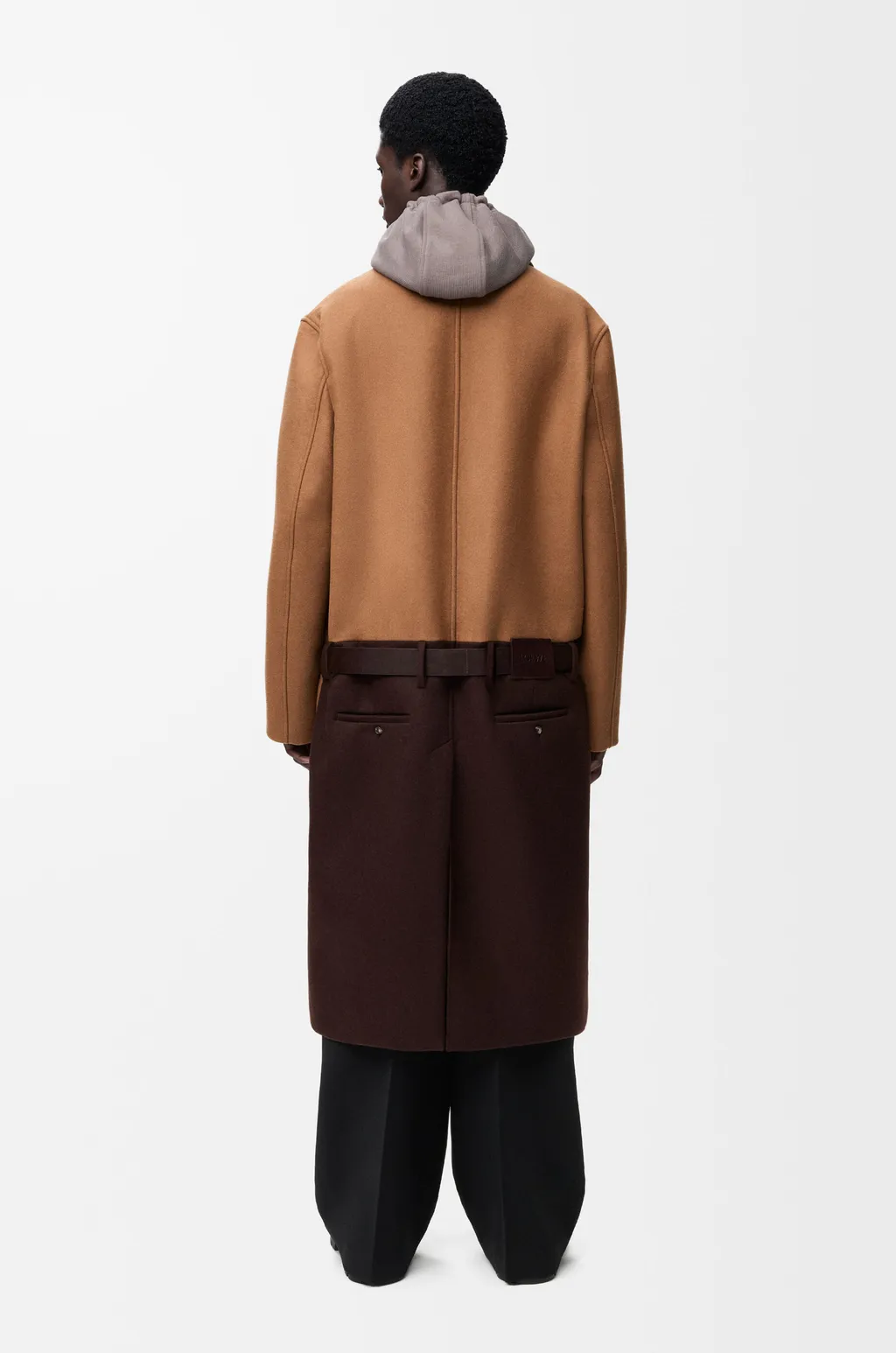 Belted Coat In Wool