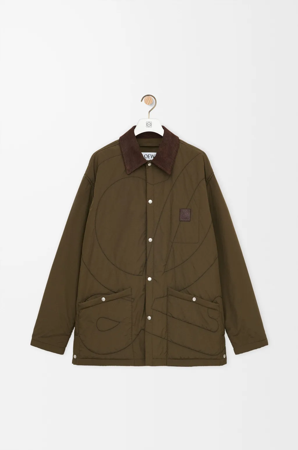 Padded Overshirt In Technical Shell