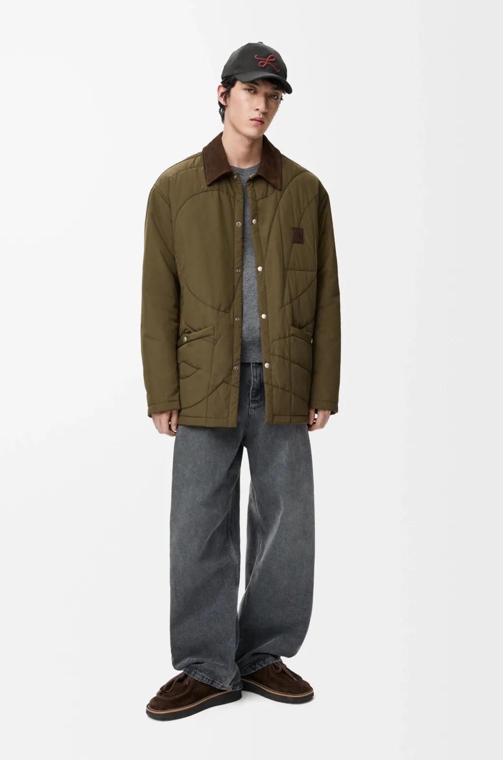 Padded Overshirt In Technical Shell