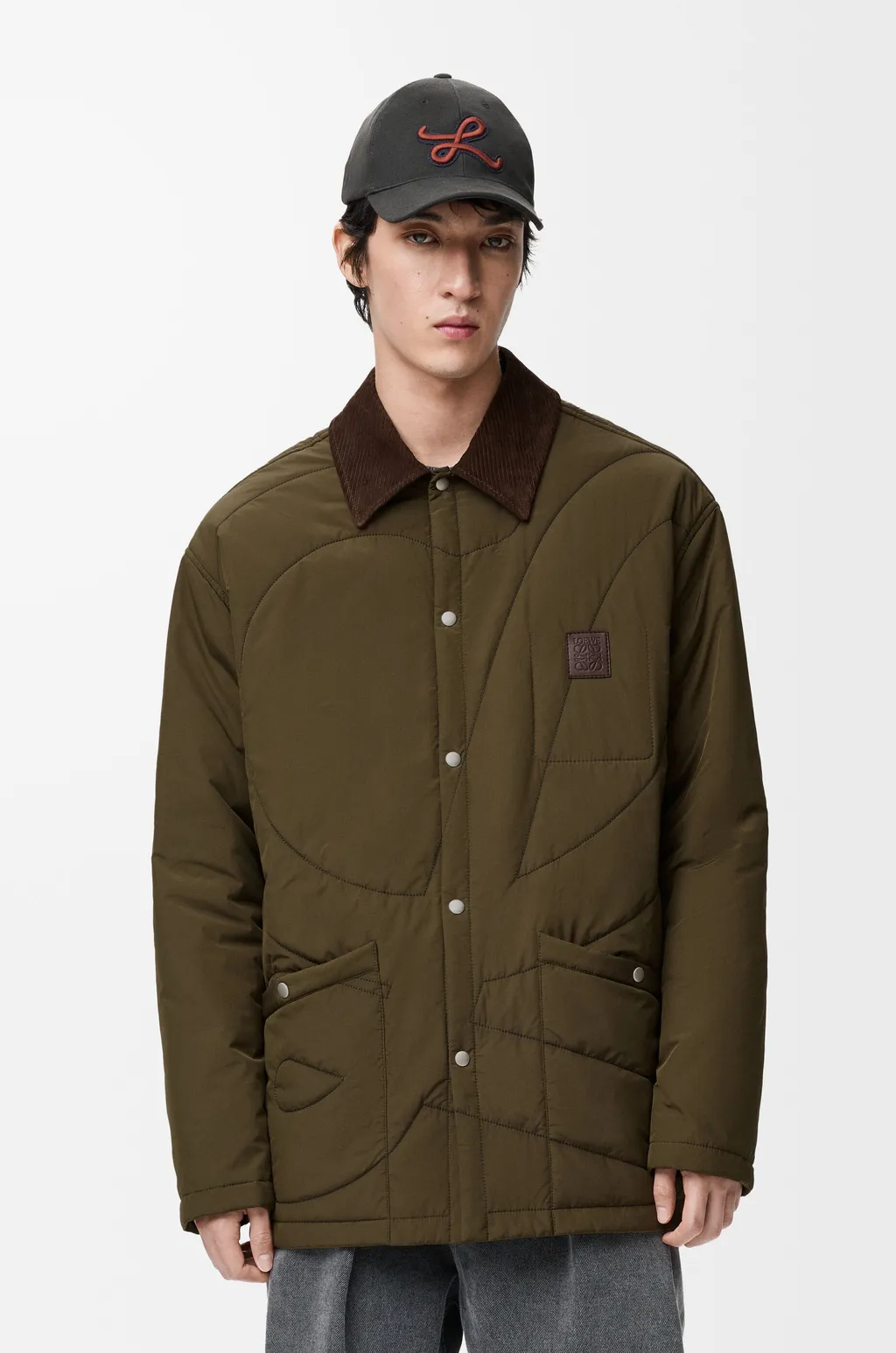Padded Overshirt In Technical Shell