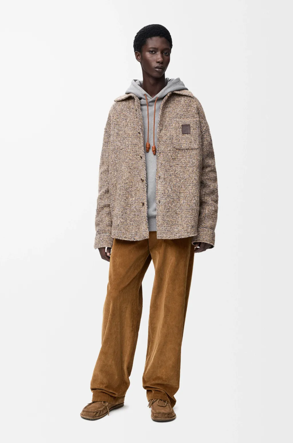 Overshirt In Wool And Llama Blend