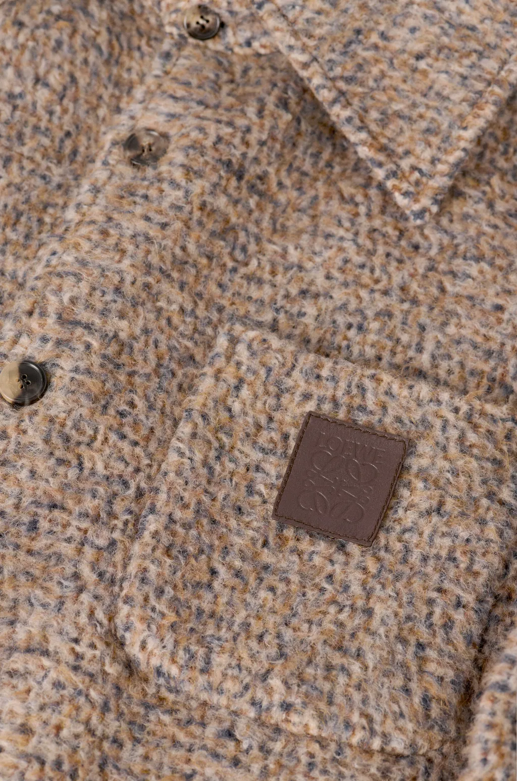 Overshirt In Wool And Llama Blend