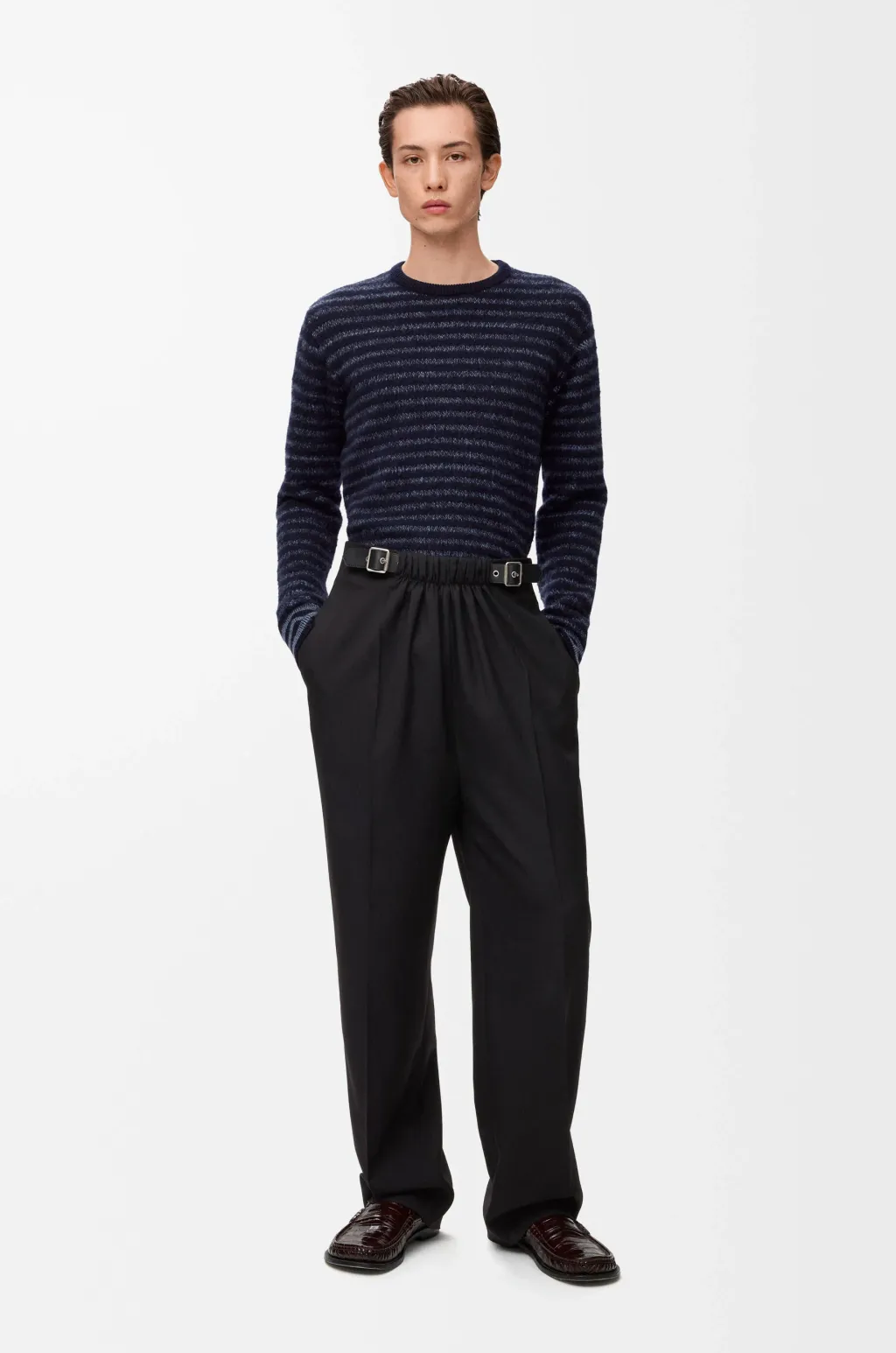 Belted Trousers In Wool