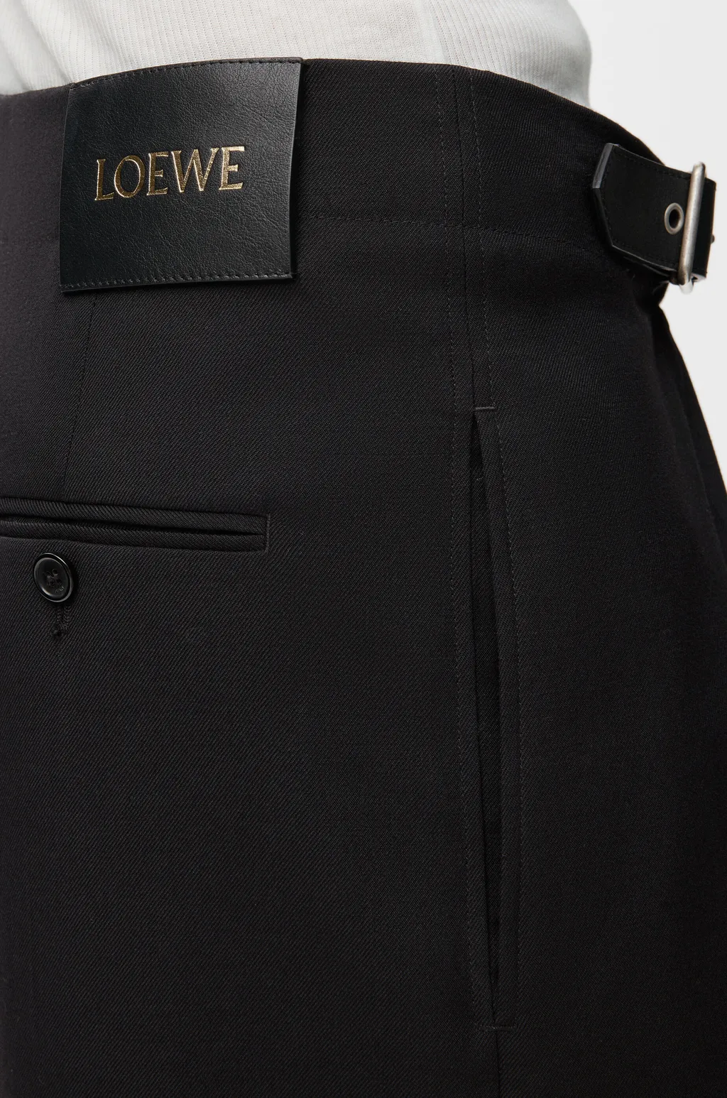 Belted Trousers In Wool