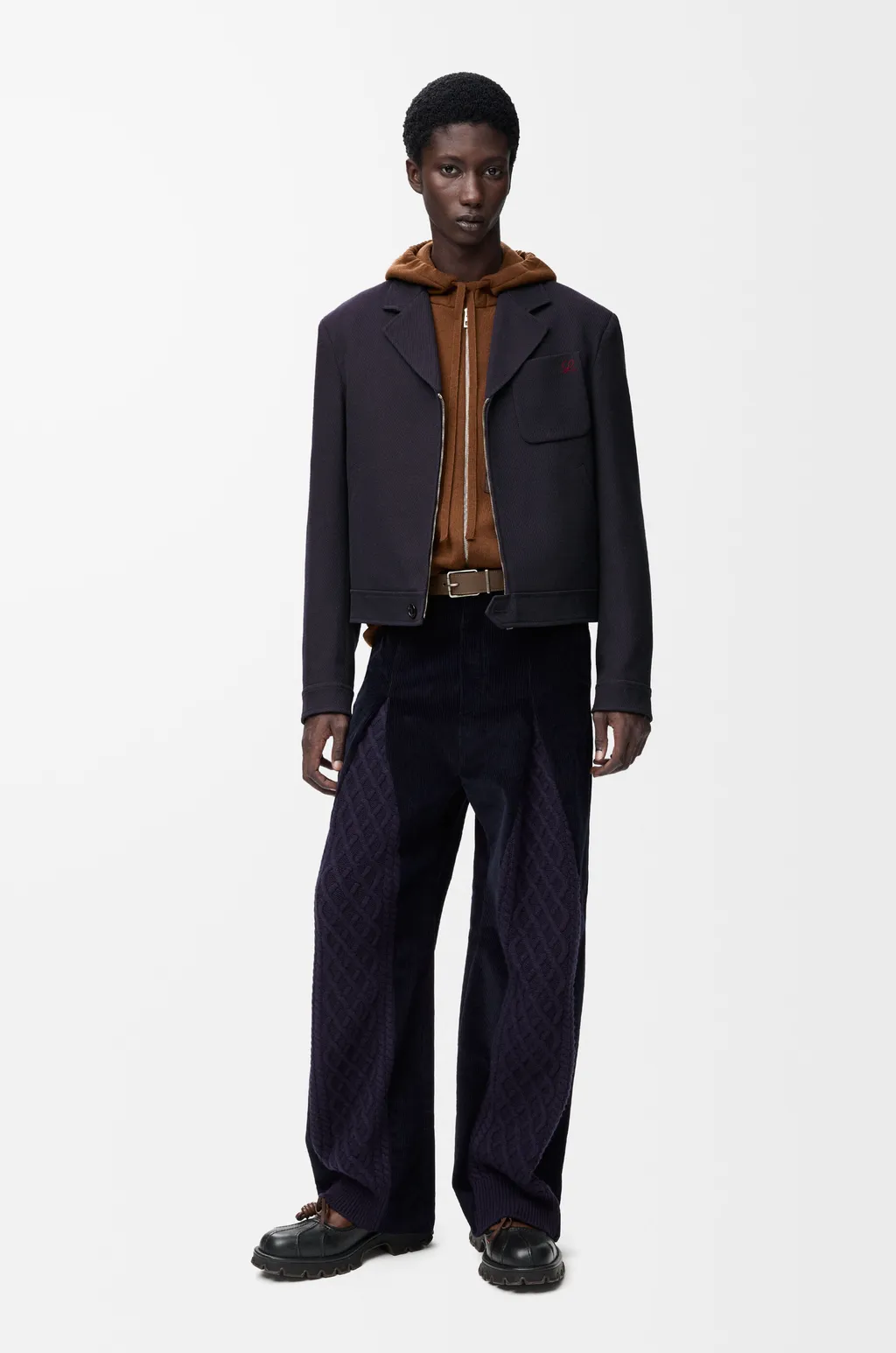 Hybrid Trousers In Cotton And Wool