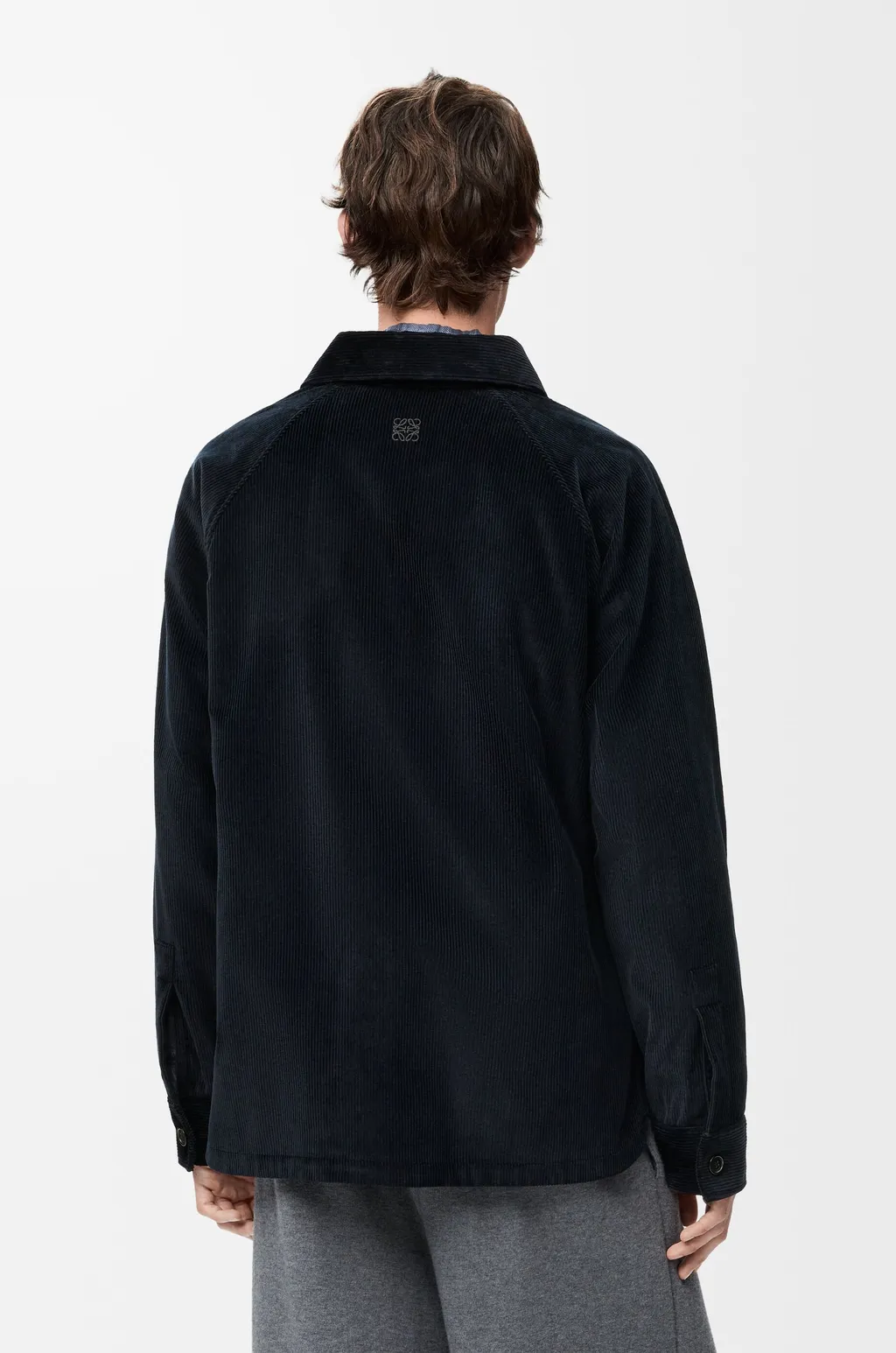 Hybrid Overshirt In Cotton And Wool
