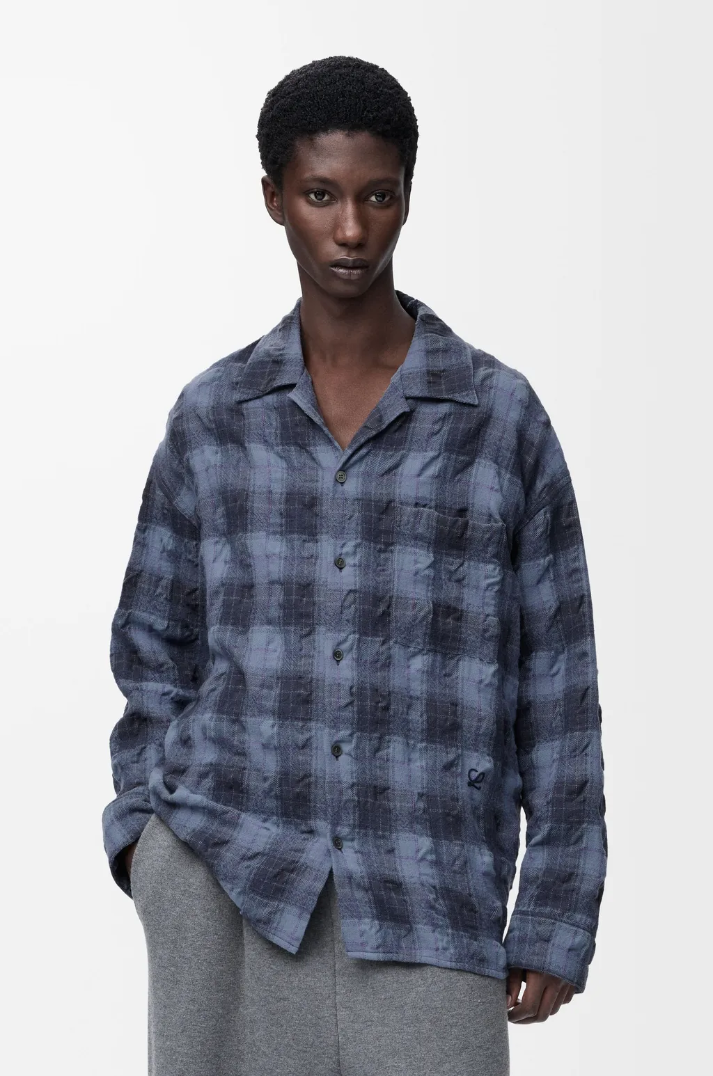 Shirt In Wool And Cotton