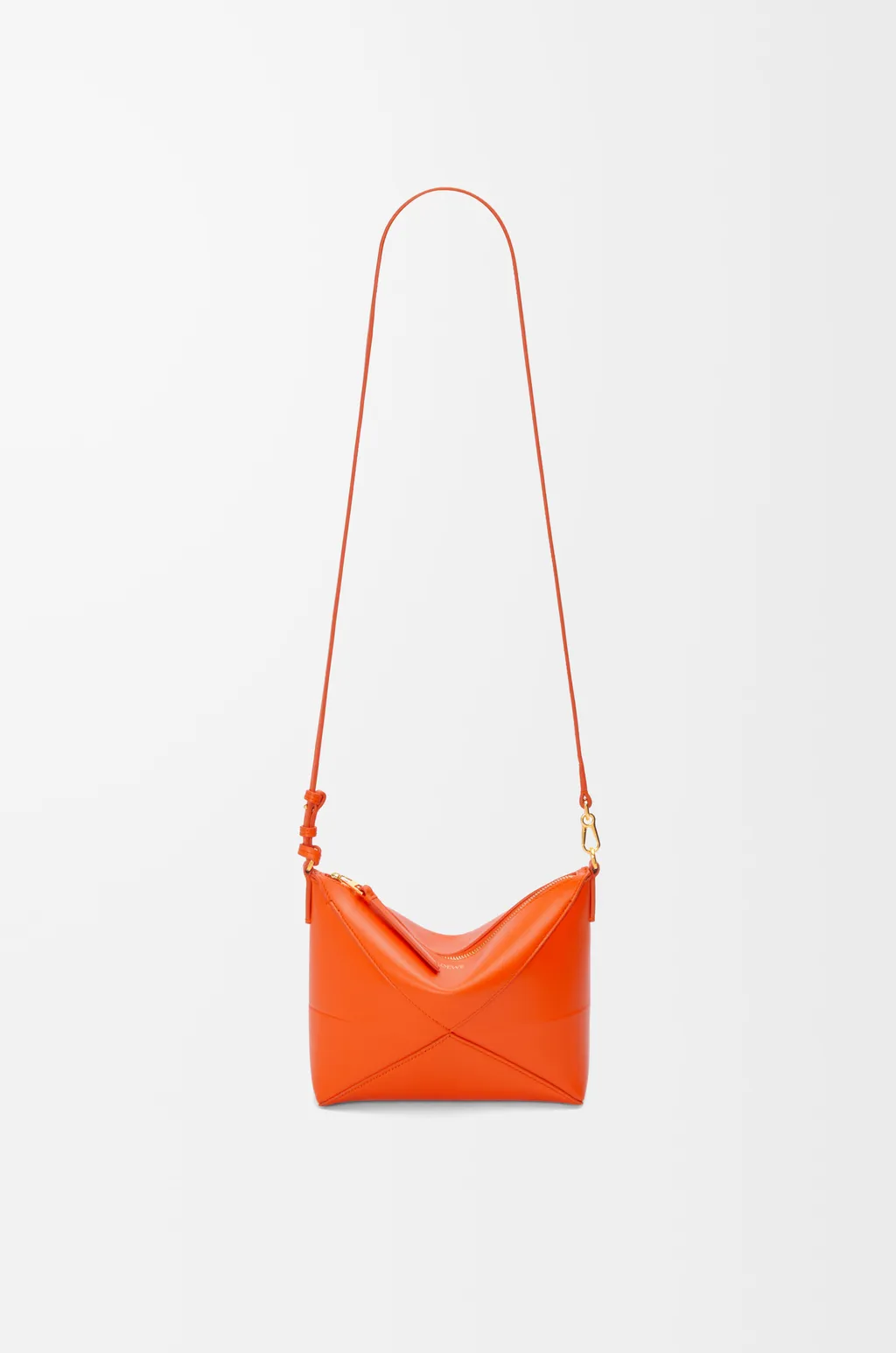 Puzzle Fold Pouch In Shiny Nappa Calfskin