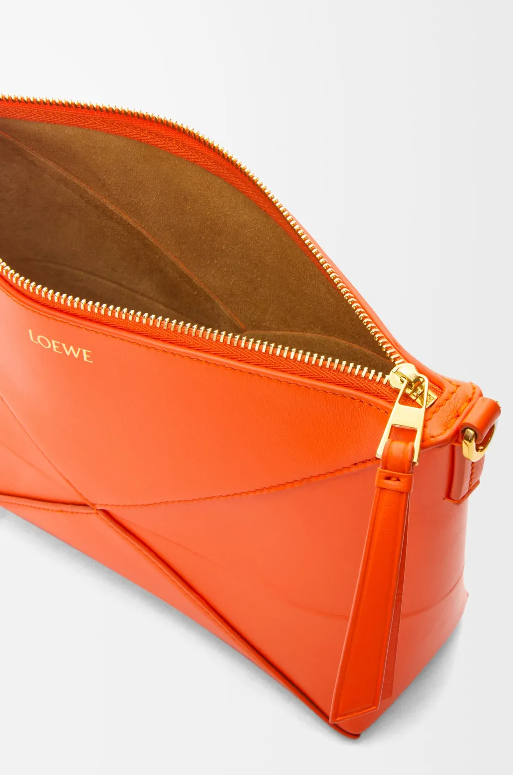 Puzzle Fold Pouch In Shiny Nappa Calfskin