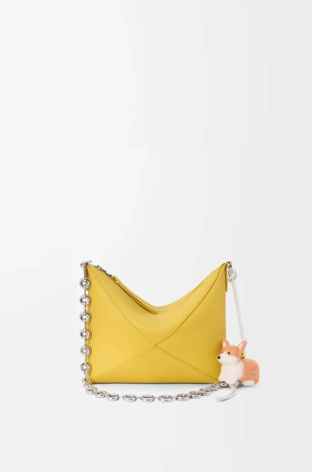 Puzzle Fold Pouch In Shiny Nappa Calfskin