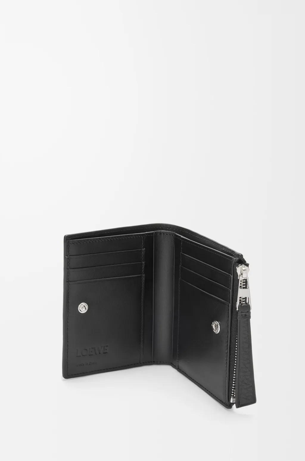 Puzzle Slim Compact Wallet In Supple Grained Calfskin