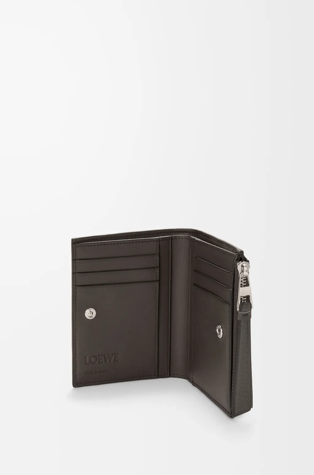 Puzzle Slim Compact Wallet In Supple Grained Calfskin