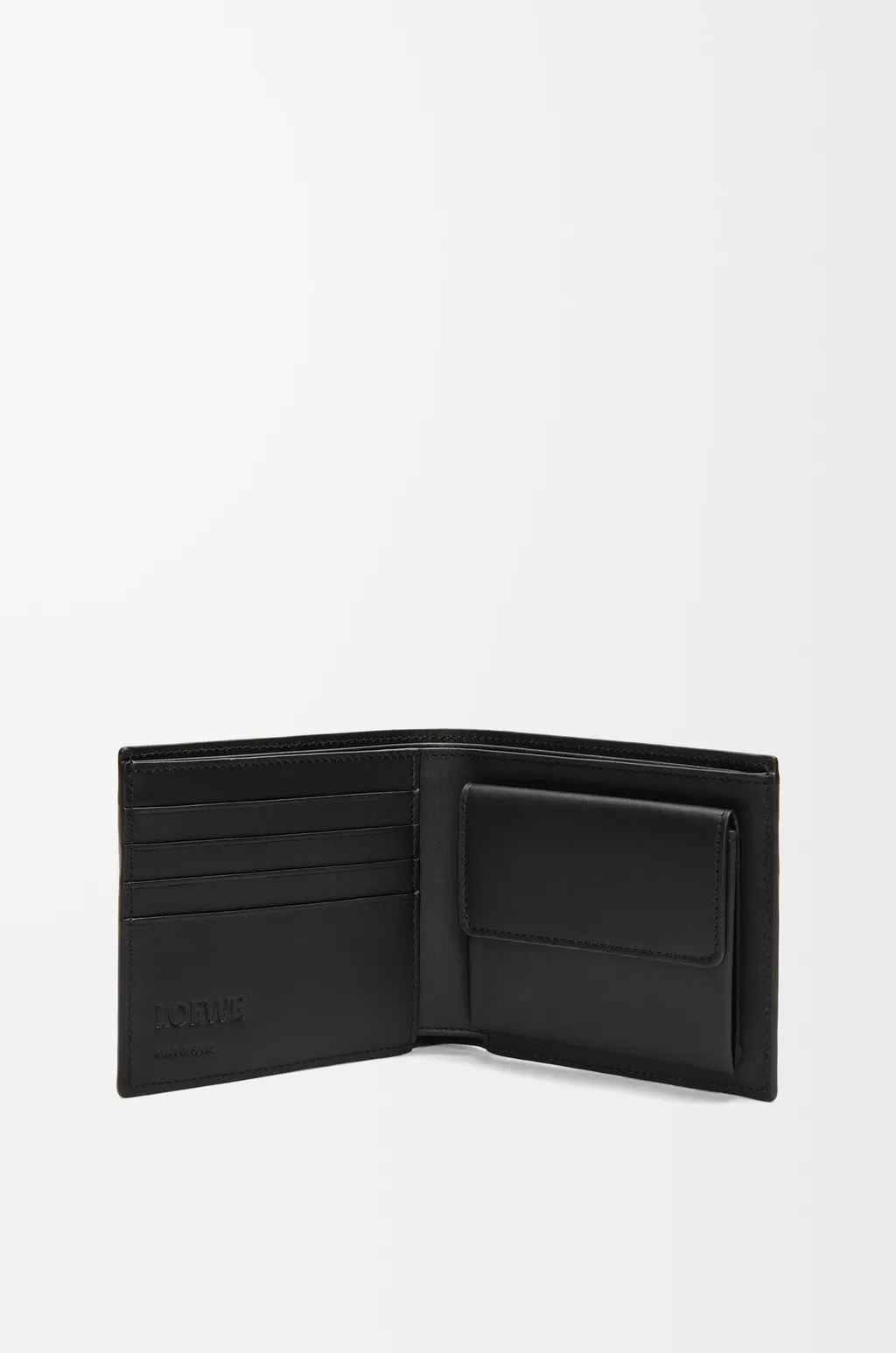 Bifold Coin Wallet In Satin Calfskin