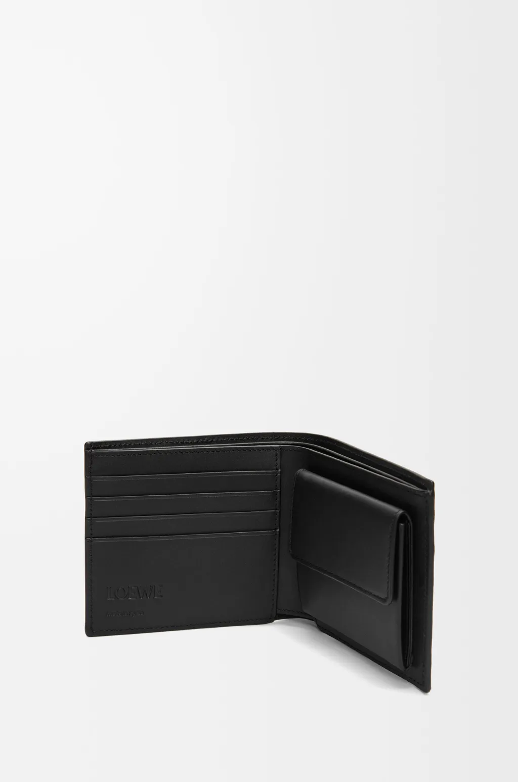 Bifold Coin Wallet In Satin Calfskin