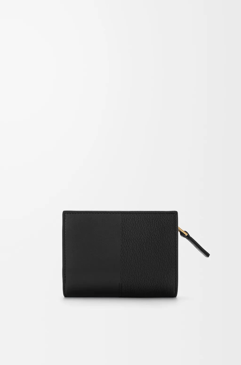 Duet Compact Wallet In Smooth And Grained Calfskin