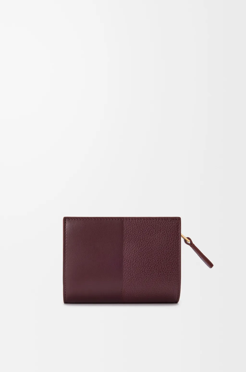 Duet Compact Wallet In Smooth And Grained Calfskin