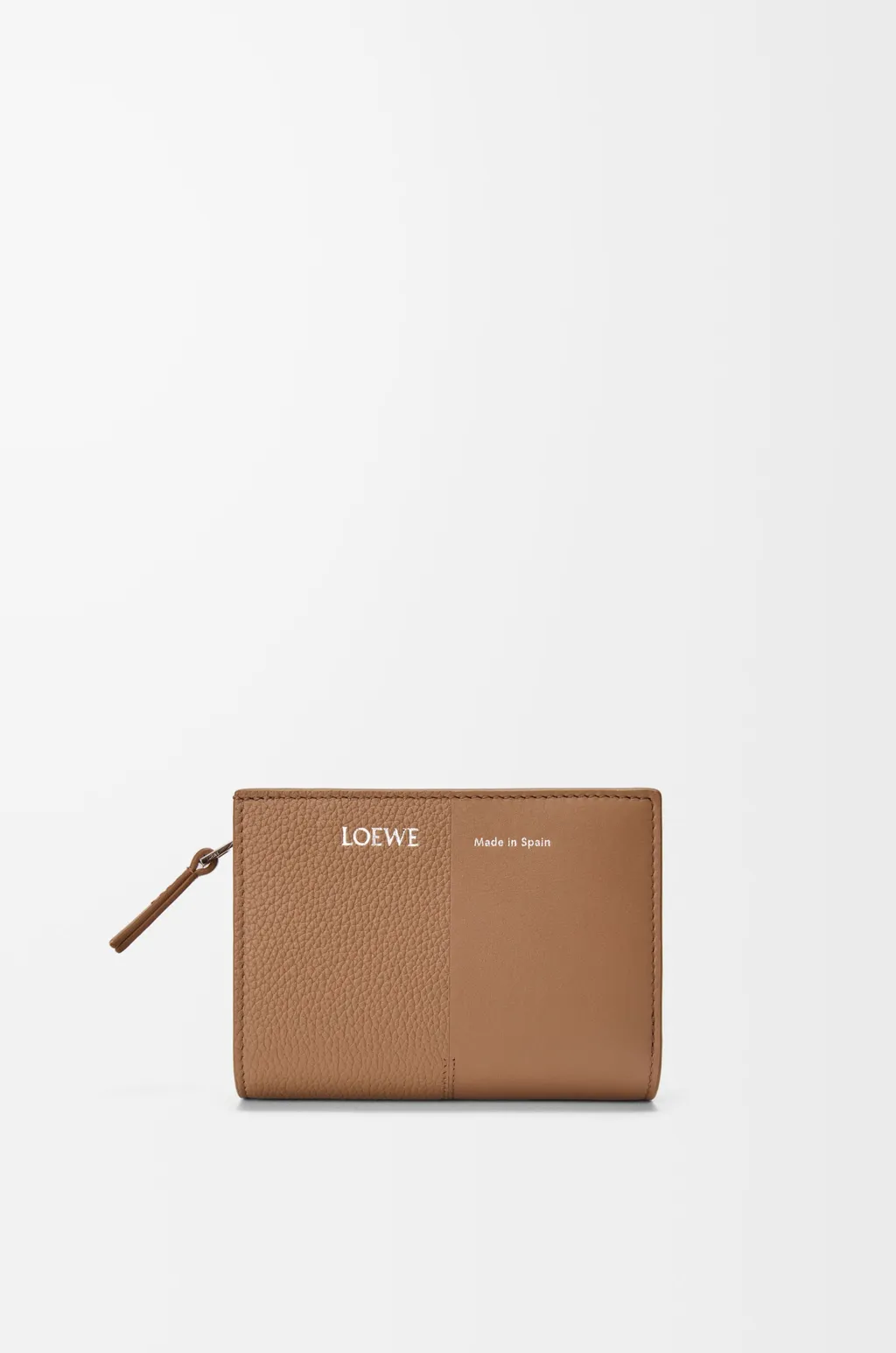 Duet Compact Wallet In Smooth And Grained Calfskin
