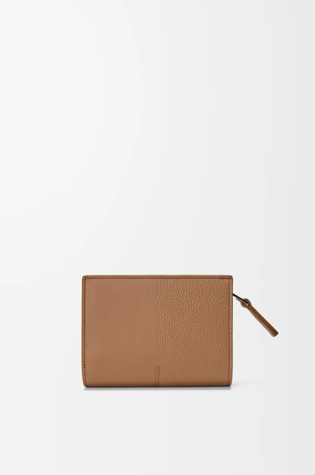 Duet Compact Wallet In Smooth And Grained Calfskin