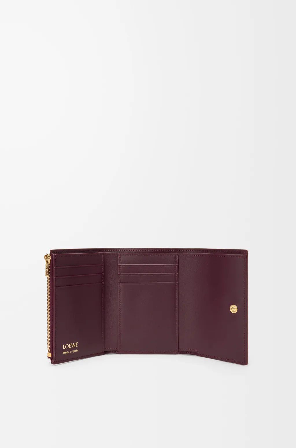 Small Vertical Wallet In Smooth And Grained Calfskin