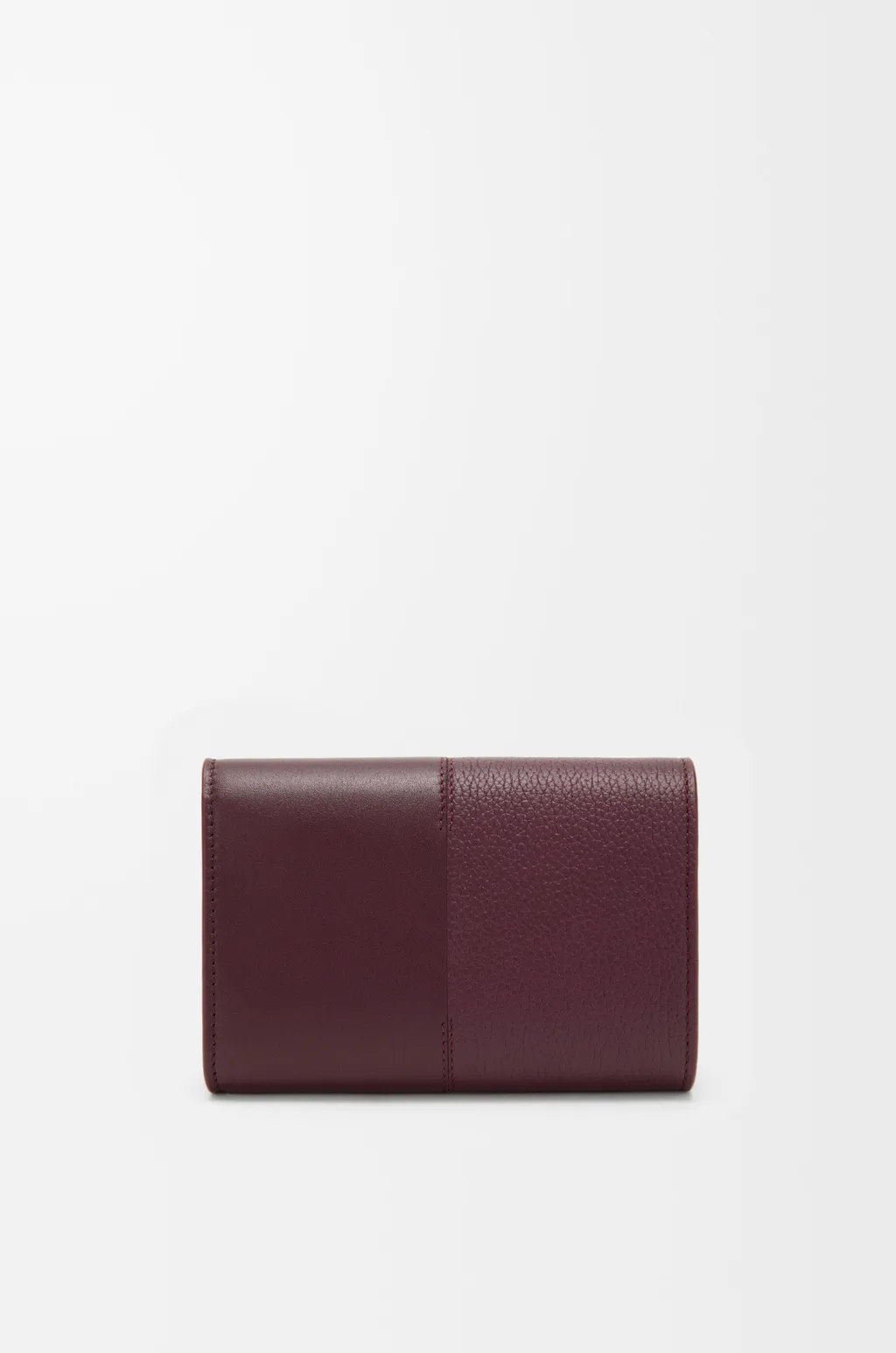 Small Vertical Wallet In Smooth And Grained Calfskin