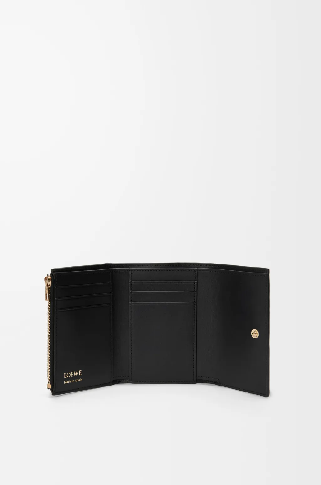 Small Vertical Wallet In Smooth And Grained Calfskin