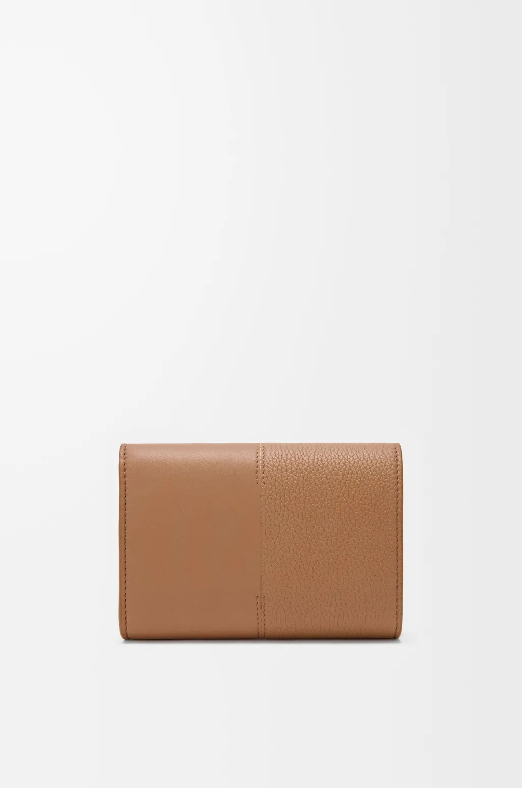 Small Vertical Wallet In Smooth And Grained Calfskin