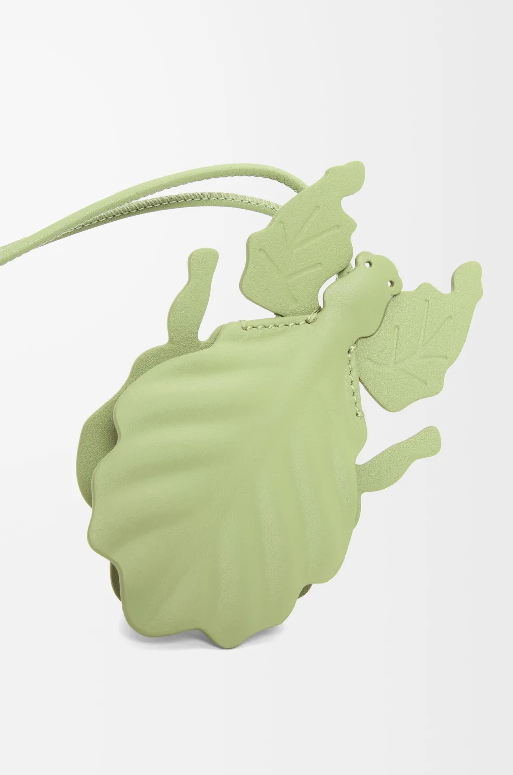 Leaf Insect Keyfob Charm In Classic Calfskin