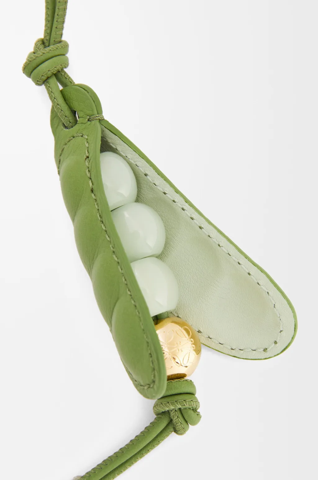 Pea Pod Charm In Classic Calfskin