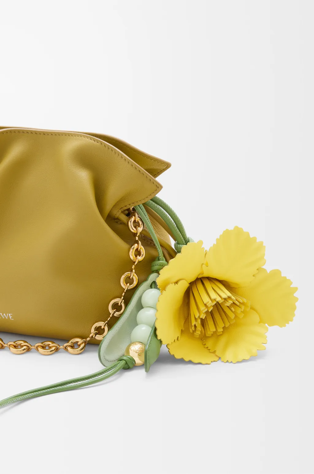 Pea Pod Charm In Classic Calfskin