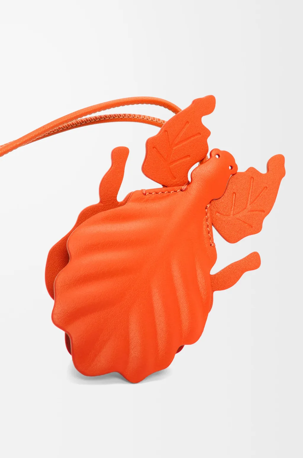 Leaf Insect Keyfob Charm In Classic Calfskin