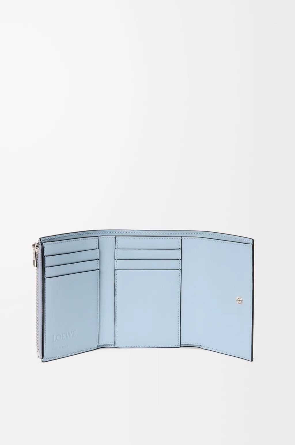 Futurist Cat Small Vertical Wallet In Classic Calfskin