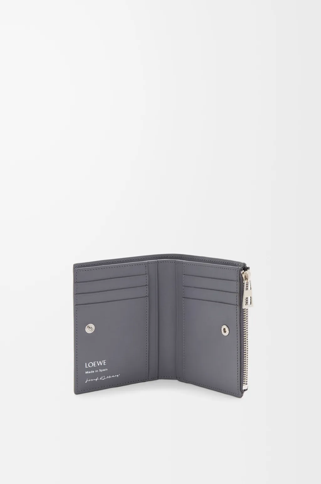 Slim Compact Wallet In Nappa Calfskin