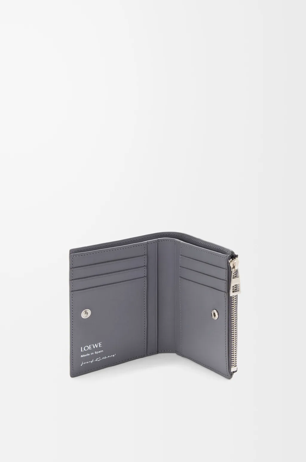 Slim Compact Wallet In Nappa Calfskin