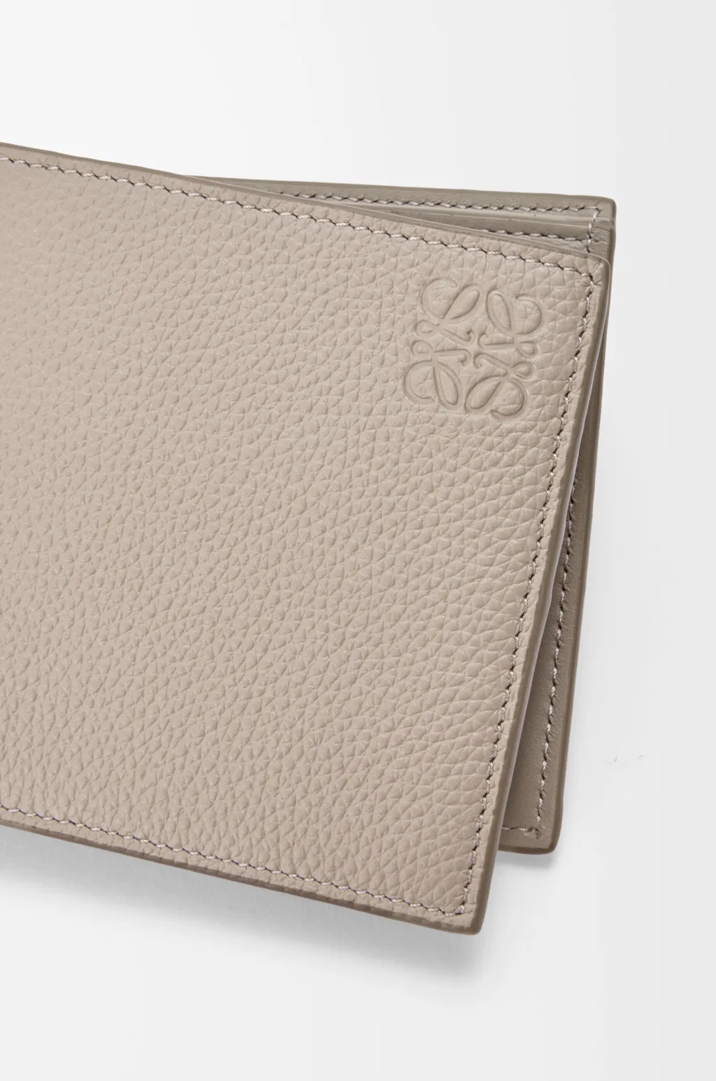 Bifold Coin Wallet In Soft Grained Calfskin