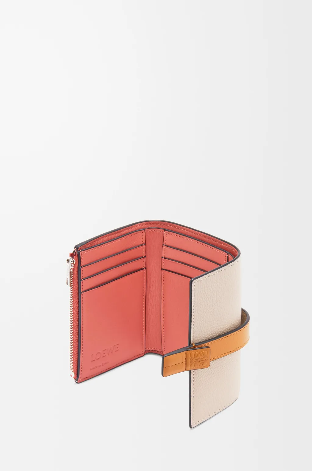 Small Vertical Wallet In Soft Grained Calfskin
