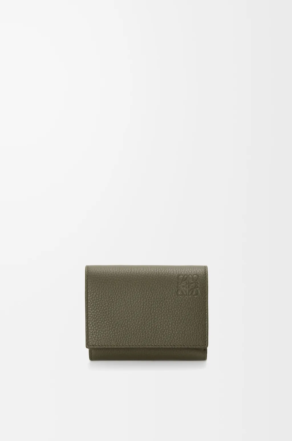 Trifold Wallet In Soft Grained Calfskin