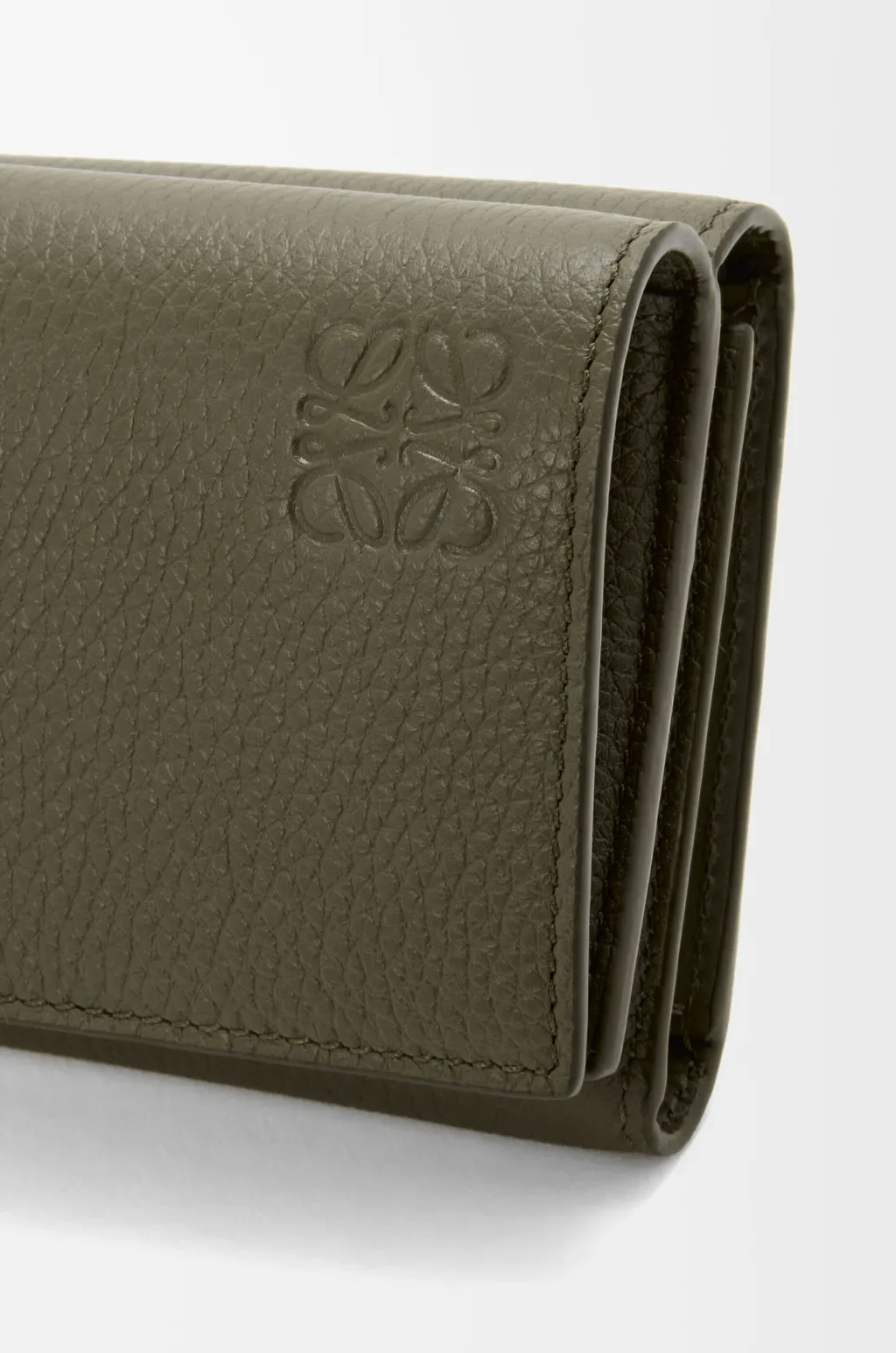 Trifold Wallet In Soft Grained Calfskin