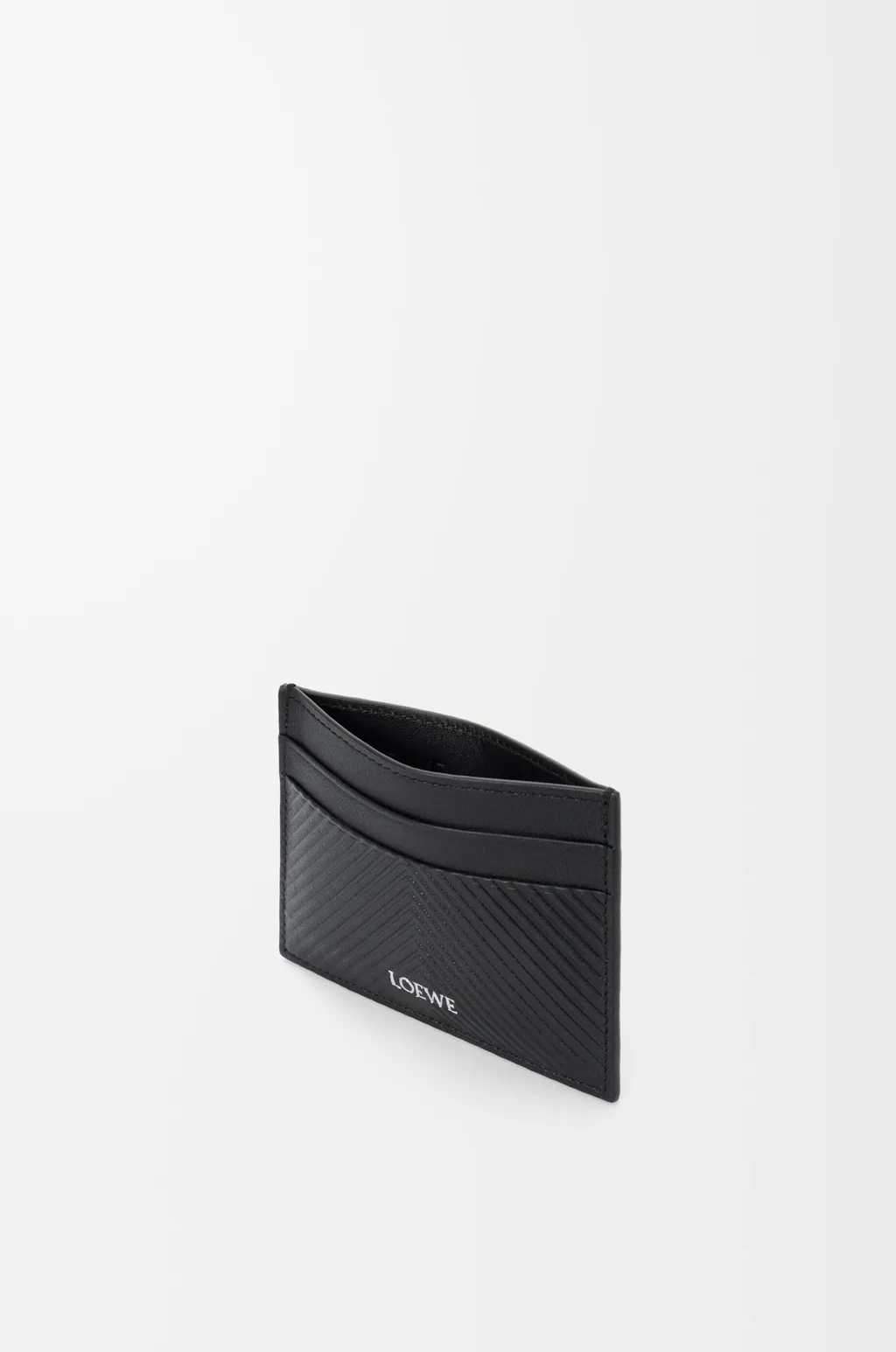 Plain Cardholder In Textured Classic Calfskin